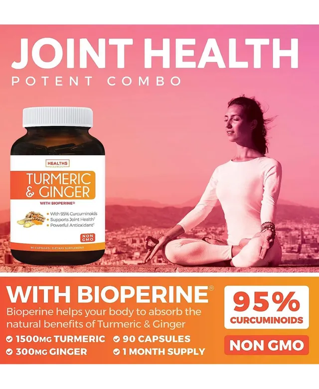 Healths Harmony Turmeric and Ginger with 95% Curcuminoids