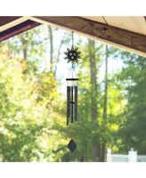 41" Long Black Sun Wood/Metal Silhouette Wind Chime