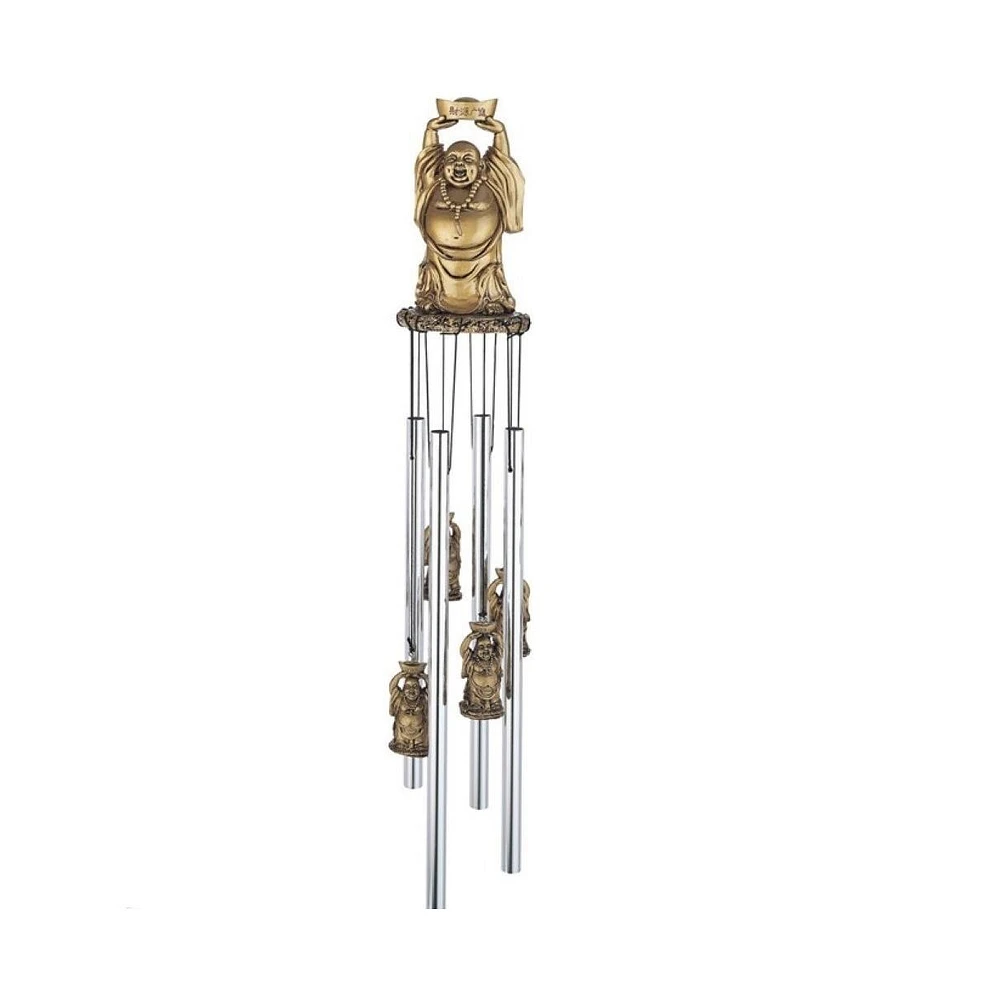 23" Long Maitreya Buddha Round Top Wind Chime