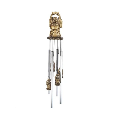 23" Long Maitreya Buddha Round Top Wind Chime