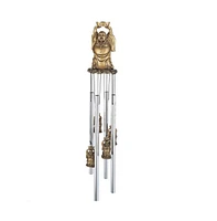23" Long Maitreya Buddha Round Top Wind Chime