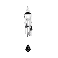 34" Long Black Cat Silhouette Wind Chime