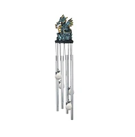 23" Long Dragon Holding Egg Round Top Wind Chime