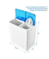 26lbs Portable Semi-automatic Twin Tub Washing Machine