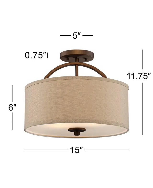 Possini Euro Design Halsted Modern Close to Ceiling Light Semi