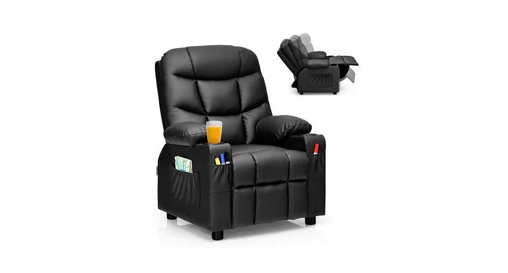 Kids Recliner Chair with Cup Holders