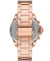 Michael Kors Women's Wren Chronograph Rose Gold-Tone Stainless Steel Watch 42mm