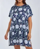 iCollection Plus Size Ultra Soft Sleep Nightgown Dress