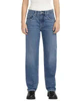 Silver Jeans Co. Women's Low 5 Mid Rise Straight Leg Jeans