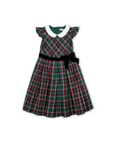 Hope & Henry Little Girls Flutter Sleeve Peter Pan Collar Party Dress