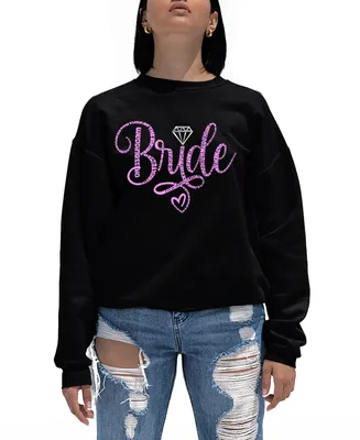 La Pop Art Women's Bride Word Crewneck Sweatshirt