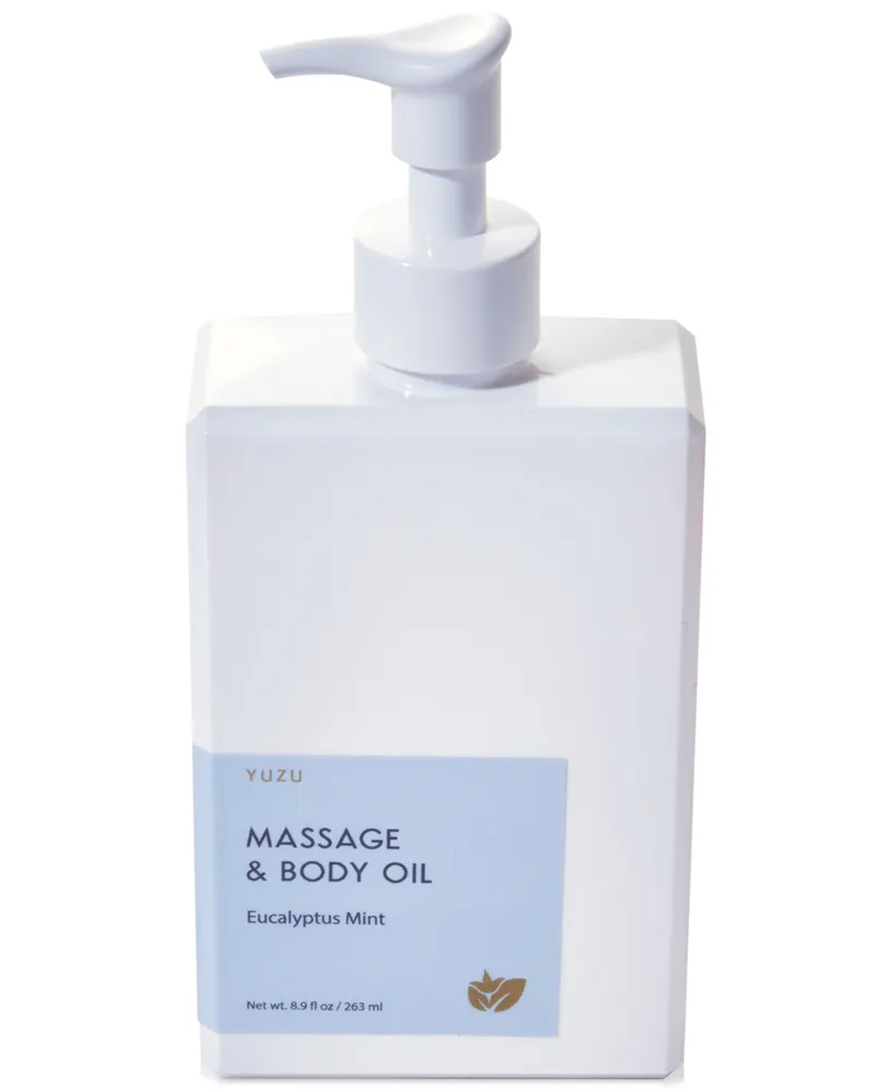 Yuzu Soap Eucalyptus Mint Massage & Body Oil, 8.9 oz.