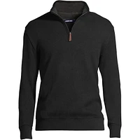 Lands' End Men's Big and Tall Bedford Rib Quarter Zip Sweater