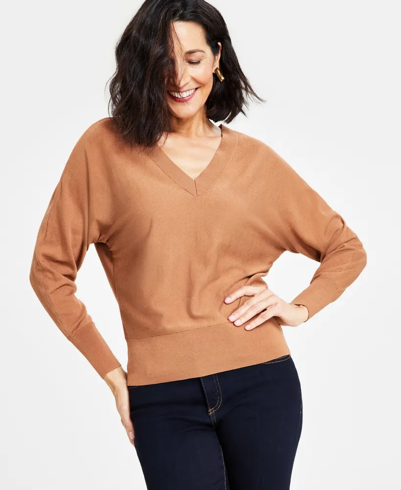 I.n.c. International Concepts Petite Dolman-Sleeve Sweater, Created for Macy's