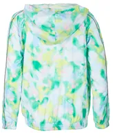 Id Ideology Big Girls Spray Abstract-Print Convertible Full-Zip Hooded Jacket, Created for Macy's