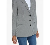 Karl Lagerfeld Paris Petite Houndstooth Check Blazer, First@Macy's