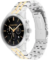 Calvin Klein Men's Multi-Function Two-Tone Stainless Steel Bracelet Watch 44mm - Two