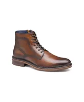 Johnston & Murphy Men's Benton Leather Plain Toe Boots