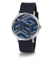 Guess Men's Analog Navy Silicone Watch 44mm