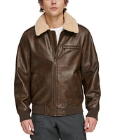 Levi's Men's Sherpa Collar Faux Leather Bomber Jacket