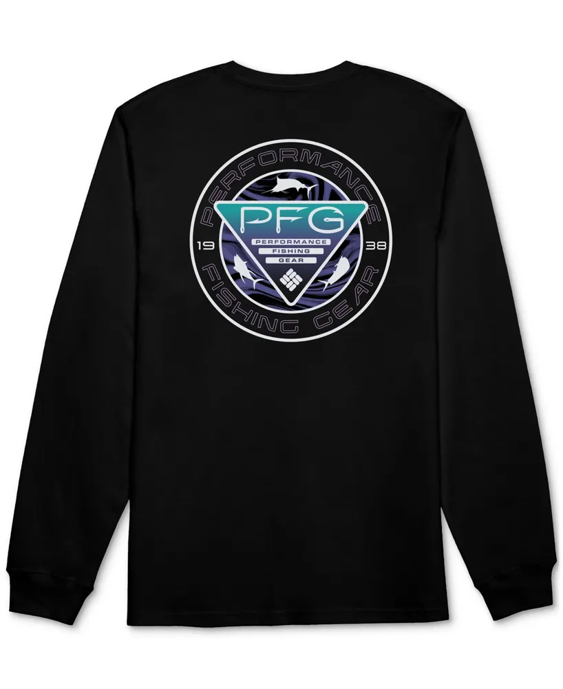 Columbia Men's Trifecta Pfg Long-Sleeve Logo Graphic T-Shirt