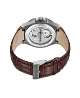 Kenneth Cole New York Men's Automatic Brown Genuine Leather Watch 43mm
