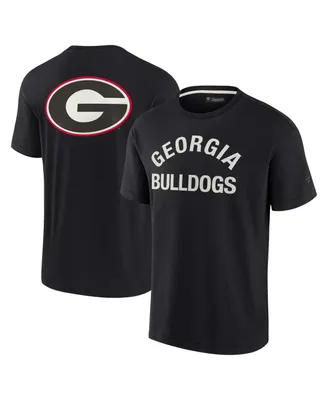 Men's and Women's Fanatics Signature Black Georgia Bulldogs Super Soft Short Sleeve T-shirt