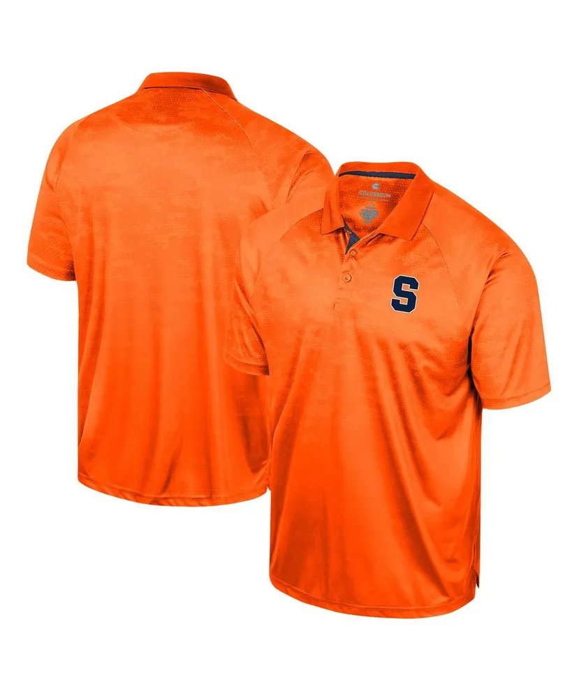 Men's Colosseum Orange Syracuse Honeycomb Raglan Polo Shirt