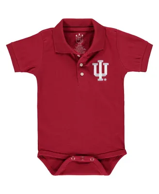 Infant Boys and Girls Crimson Indiana Hoosiers Polo Shirt Bodysuit