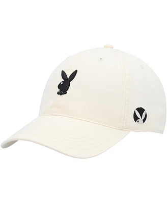 Men's Playboy Cream Micro Dad Adjustable Hat