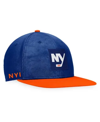 Men's Fanatics Royal, Orange New York Islanders Authentic Pro Alternate Logo Snapback Hat