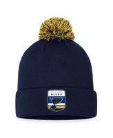 Men's Fanatics Navy St. Louis Blues 2023 Nhl Draft Cuffed Knit Hat with Pom