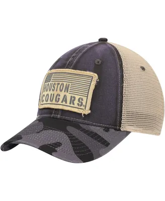 Men's Colosseum Charcoal Houston Cougars Oht Military-Inspired Appreciation United Trucker Snapback Hat