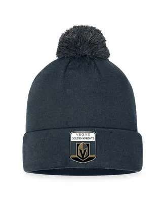 Men's Fanatics Charcoal Vegas Golden Knights 2023 Nhl Draft Cuffed Knit Hat with Pom