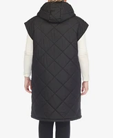 White Mark Plus Diamond Quilted Hooded Puffer Vest