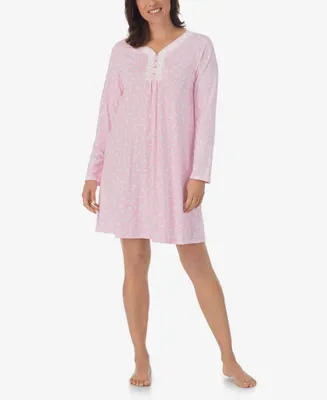 Aria Women's Long Sleeve Short Nightgown