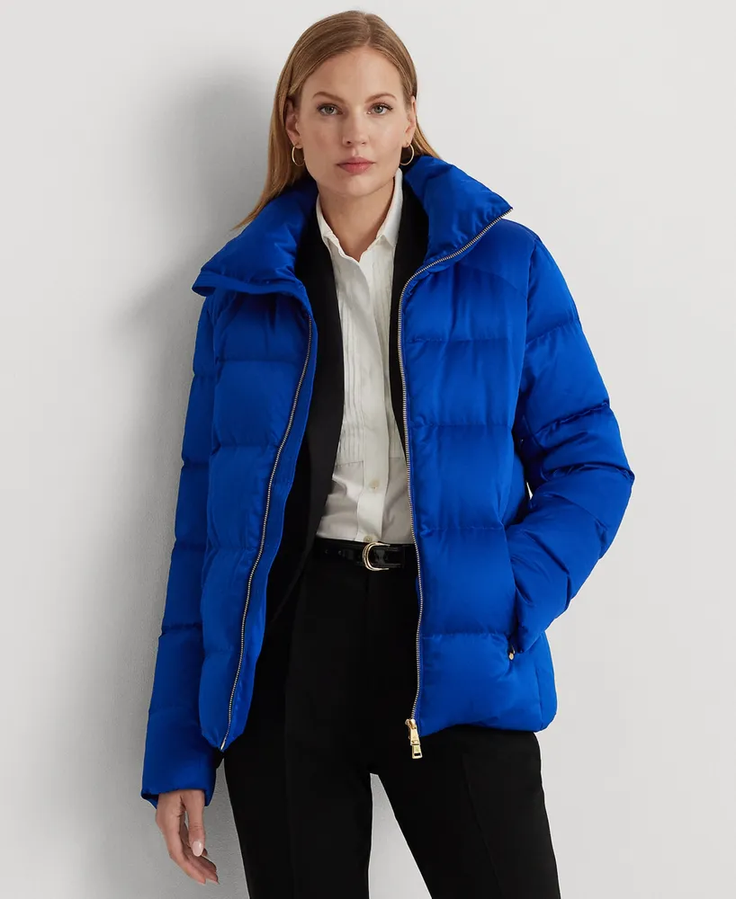 Lauren Ralph Women's Faux-Fur-Trim Hooded Puffer Coat