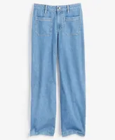 On 34th Women's Patch-Pocket Wide-Leg Jeans, Created for Macy's