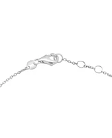 Wrapped Diamond Pave Dangle Heart Link Bracelet (1/6 ct. t.w.) in 14k White Gold, Created for Macy's