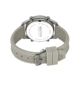 Kenneth Cole Reaction Men's Digital Gray Silicone Watch 44mm