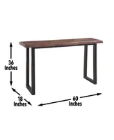 Steve Silver Jennings 60" Live Edge Wood Sofa Bar Table