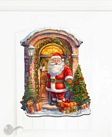 Designocracy Knocking the Christmas Wooden Wall Decor Door Decor G. DeBrekht