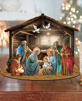 Designocracy Nativity Scene Village 7" Christmas Nativity Table Decoration G. DeBrekht