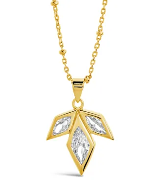 Sterling Forever Cubic Zirconia Lissie Pendant Necklace