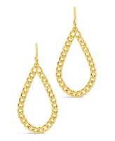 Sterling Forever 14K Gold Plated or Rhodium Nikole Chain Link Dangle Earrings