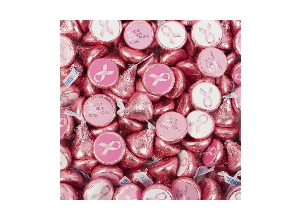 Just Candy 100 Pcs Breast Cancer Awareness Candy Chocolate