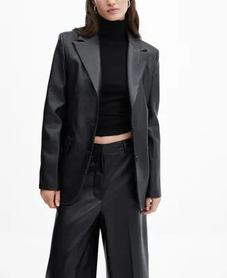 Mango Women's Leather-Effect Jacket