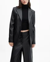Mango Women's Leather-Effect Jacket