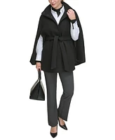 Calvin Klein Womens Double-Breasted Cape Coat