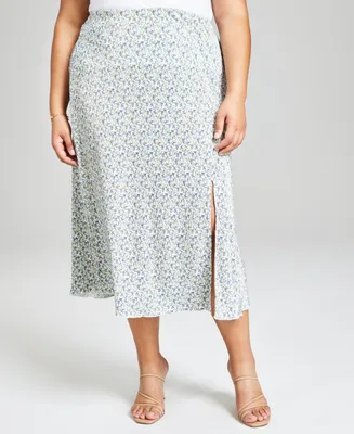 And Now This Plus Knit Midi Skirt
